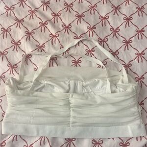 Princess Polly White Ruched Crop Top
